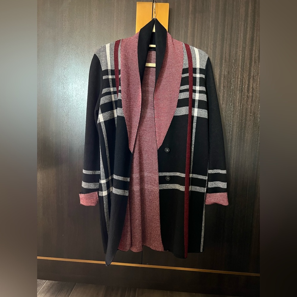 Winter Oversized Plaid Cardigan